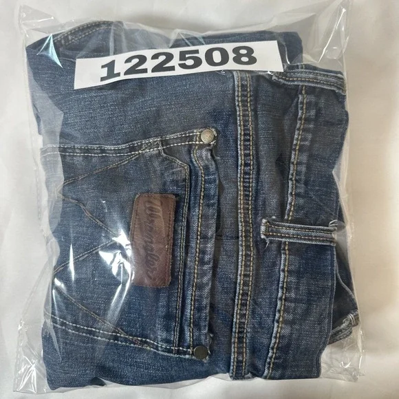 Wrangler Retro Jeans Mens 38 x 30 Blue Slim Boot Cut Denim Western Cowboy Rock - Picture 8 of 8